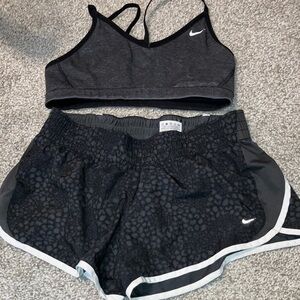 Nike Charcoal and Black Activewear Set medium